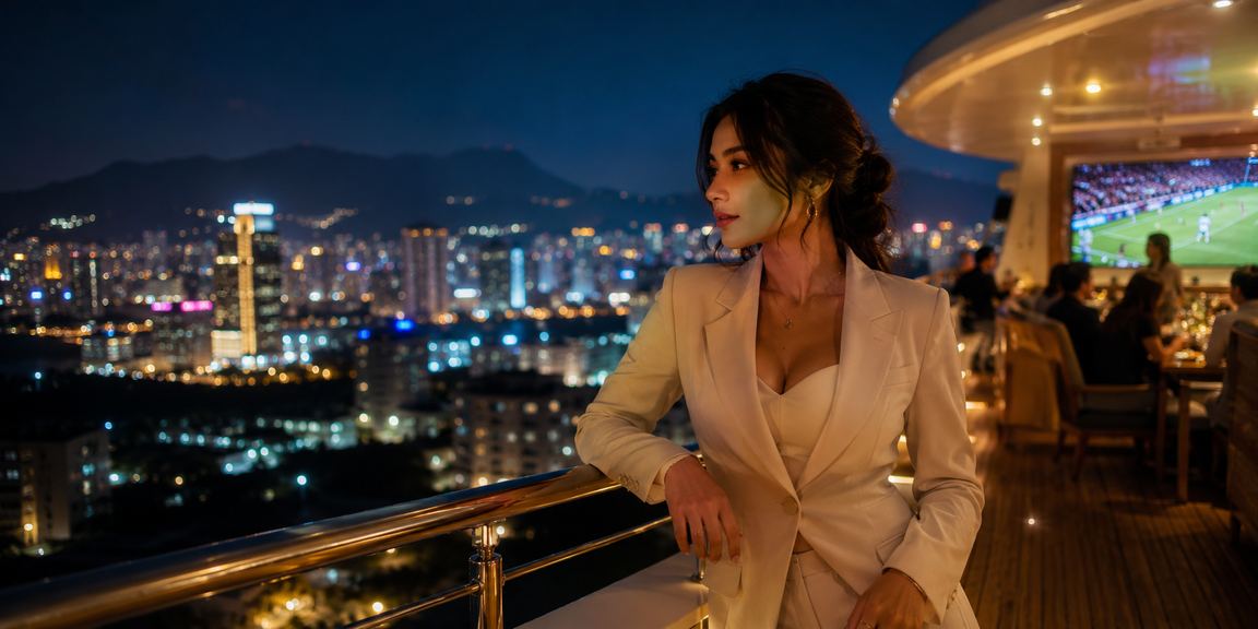 Model perempuan Vietnam menggunakan ponsel untuk mengakses platform taruhan online secara santai
