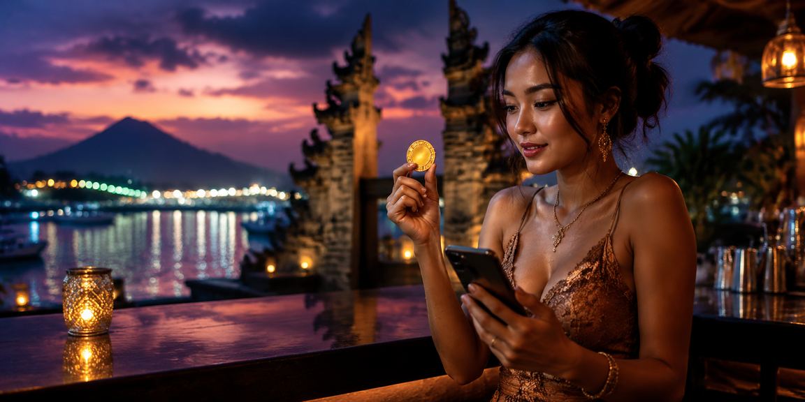 Model mengakses halaman pendaftaran dan klaim bonus di platform taruhan online